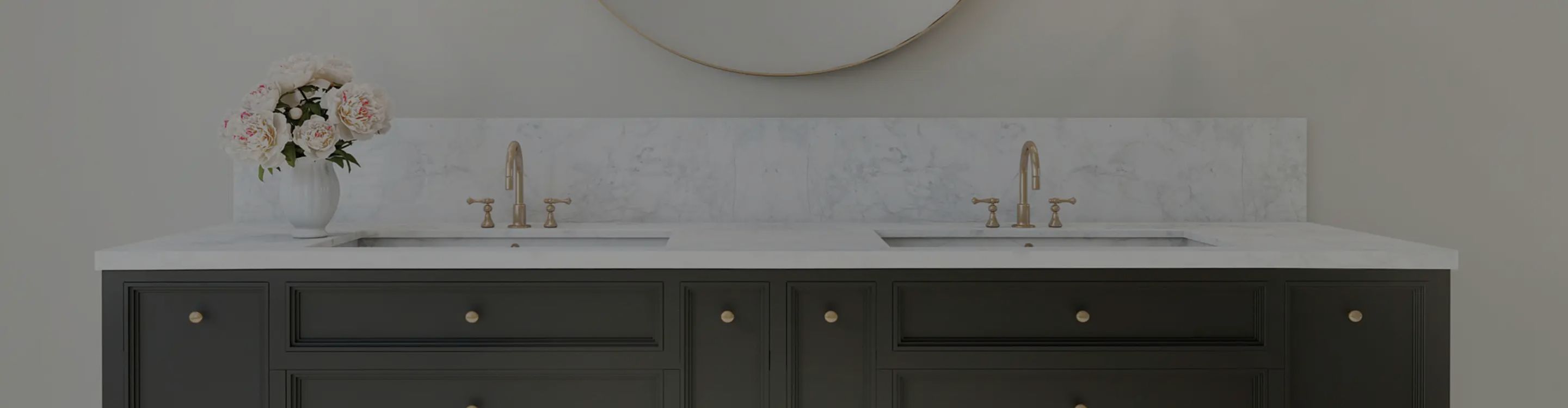 White marble bathroom countertops in Houston, TX 